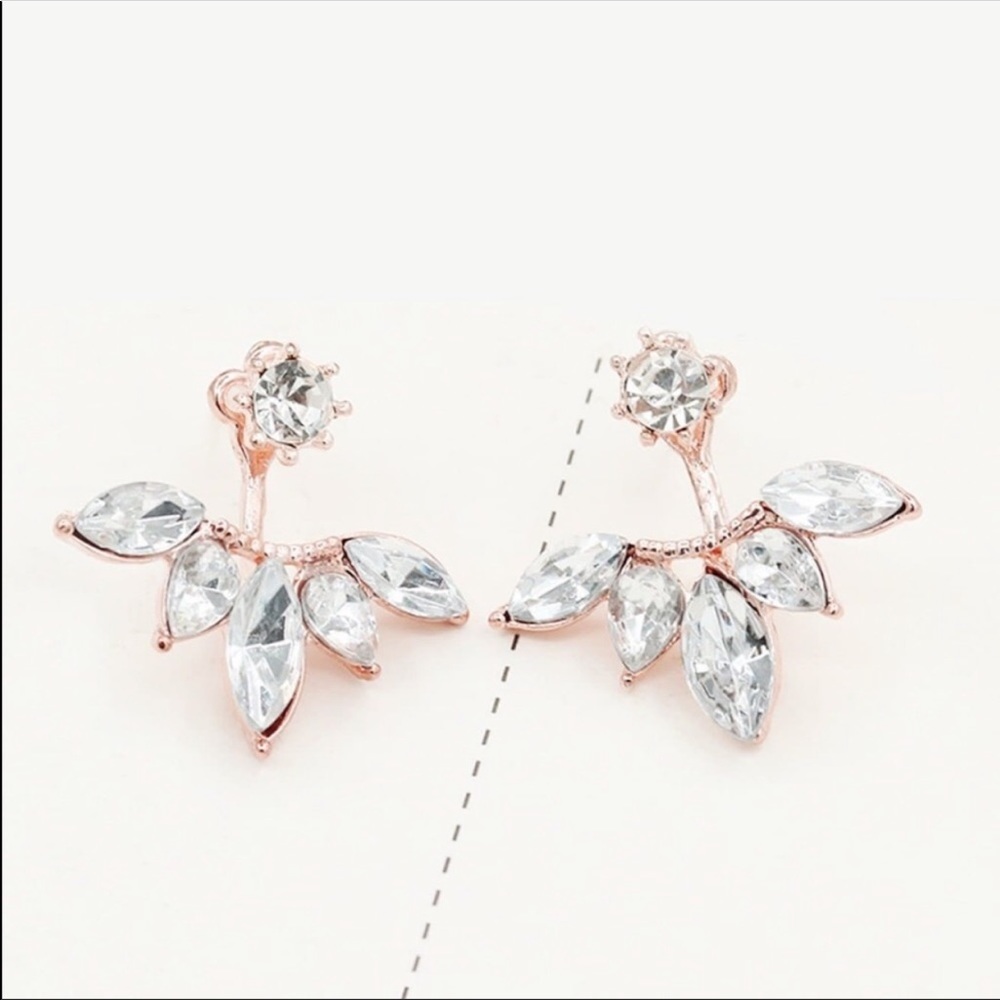 Gold Crystal Earring Jacket - Picture 4 of 5